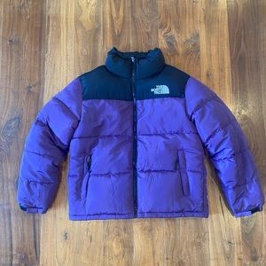 North face puffer 700 purple and black size Men’s Large brand new
